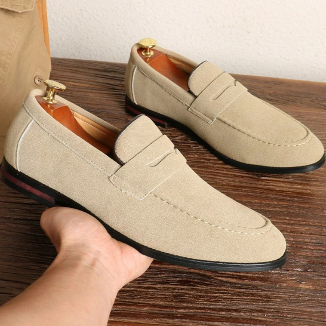 The Belmont Park Men’s Suede Slip On Casual Loafers