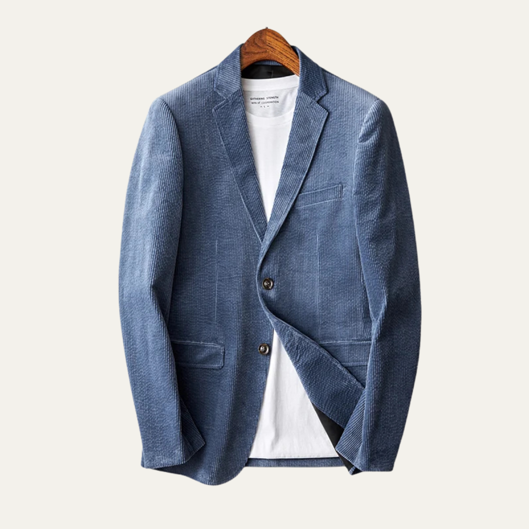 The Menaggio Men’s Elegant Slim Fit Corduroy Blazer