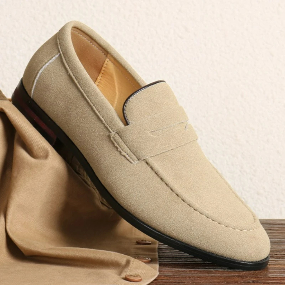 The Belmont Park Men’s Suede Slip On Casual Loafers