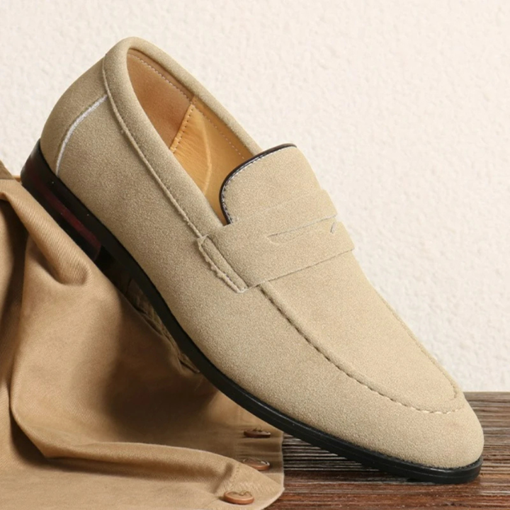 The Belmont Park Men’s Suede Slip On Casual Loafers