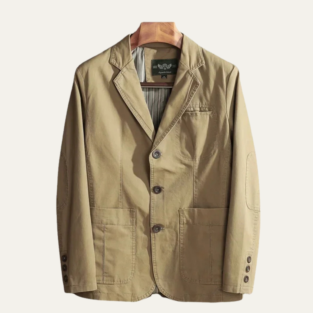 The Montwood Men’s Retro Casual Relaxed Fit Blazer with Pockets