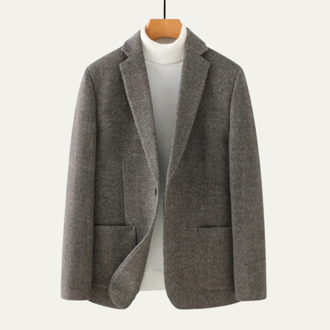 The Essex Men’s Wool Blend Single Breasted Business Casual Work Jacket