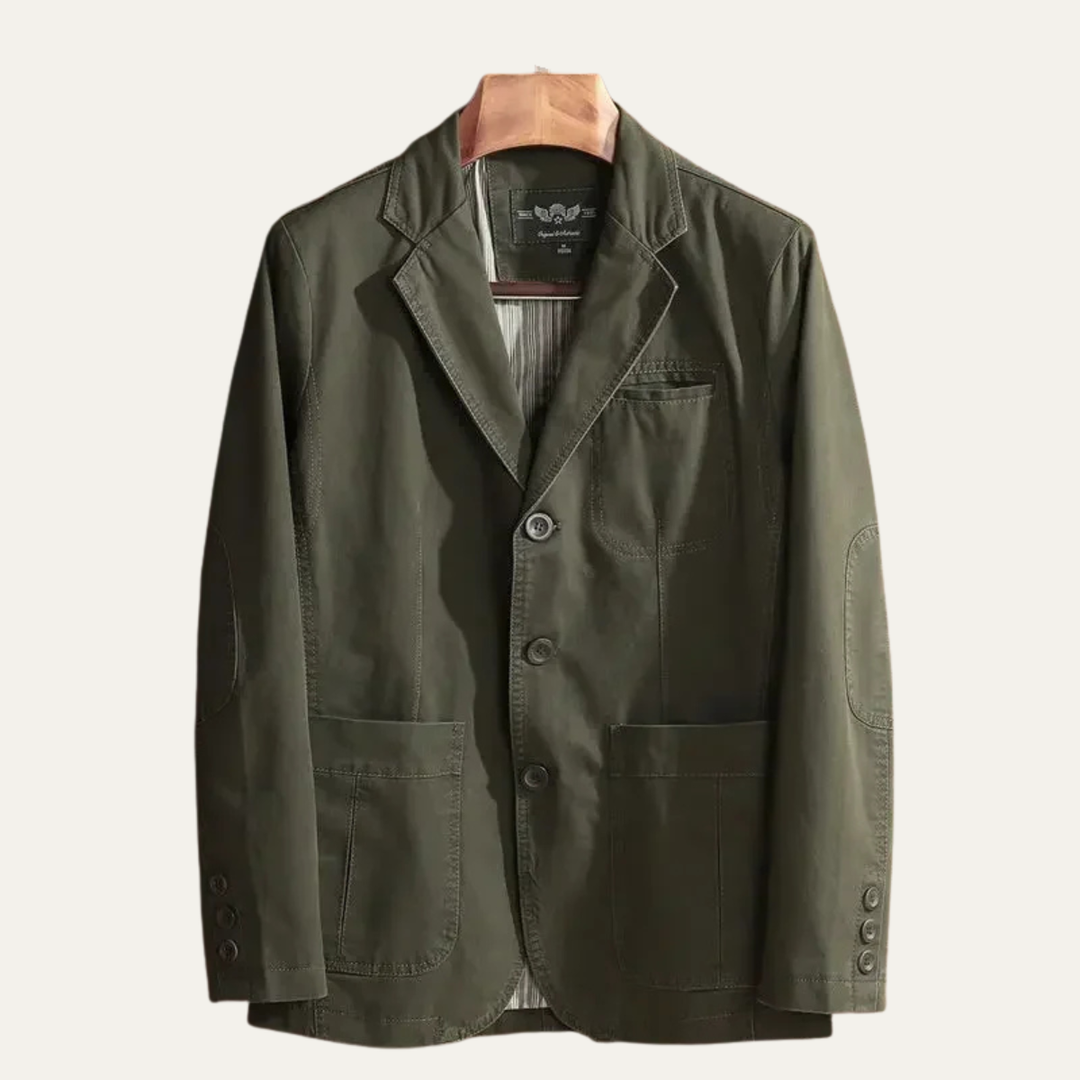 The Montwood Men’s Retro Casual Relaxed Fit Blazer with Pockets