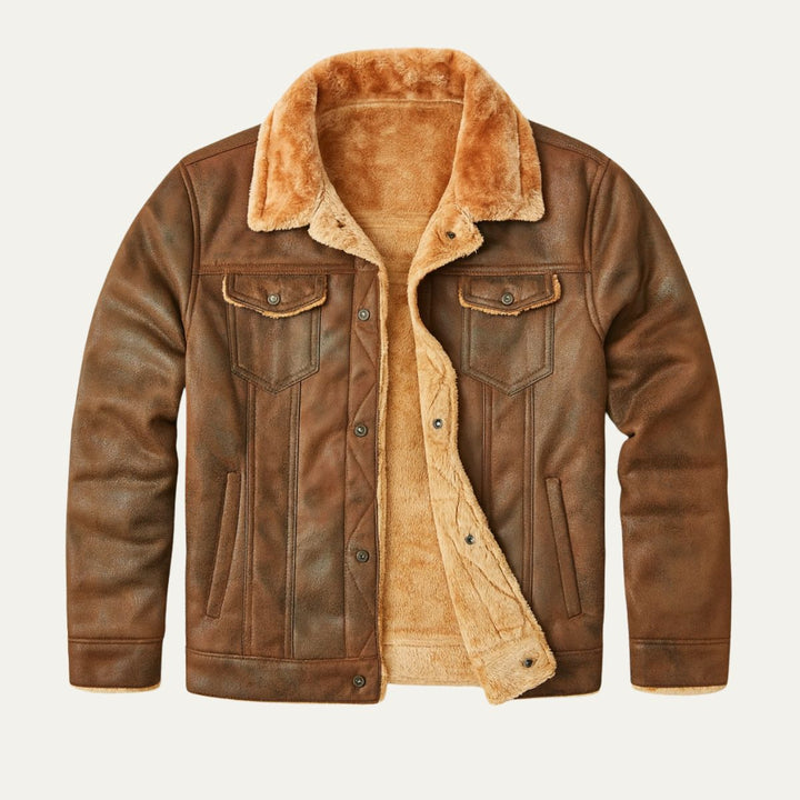 The Quebec Fleece Lined Faux Leather Jacket for Men