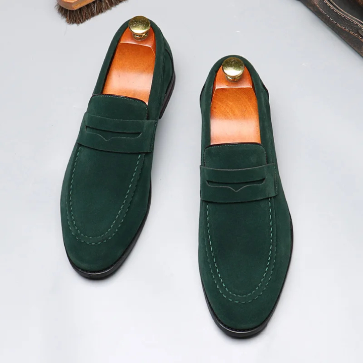 The Belmont Park Men’s Suede Slip On Casual Loafers