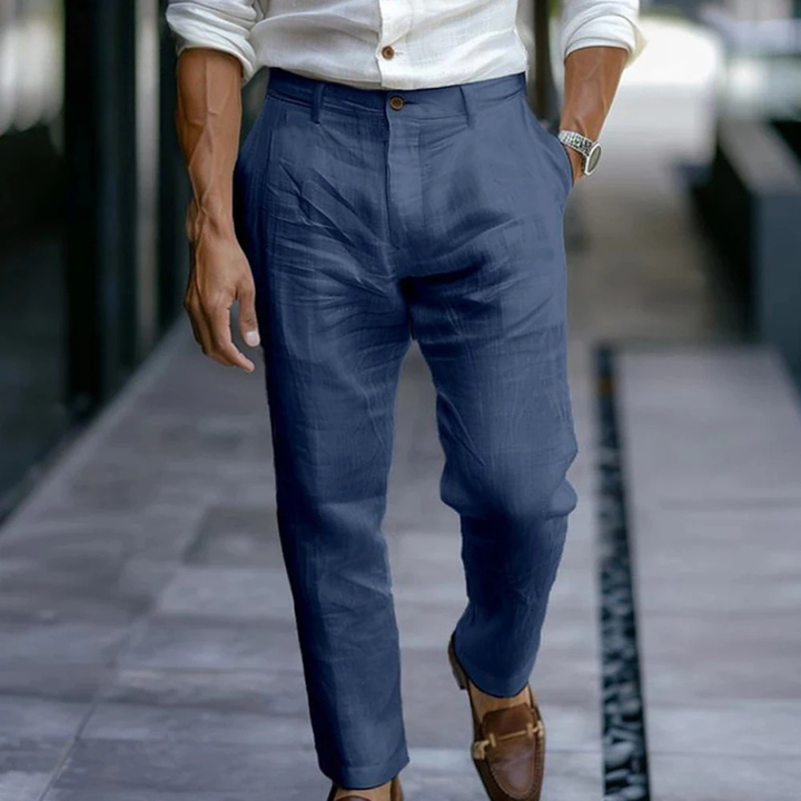 The Stonehaven Men's Ankle Length Casual Beach Pants with Pockets