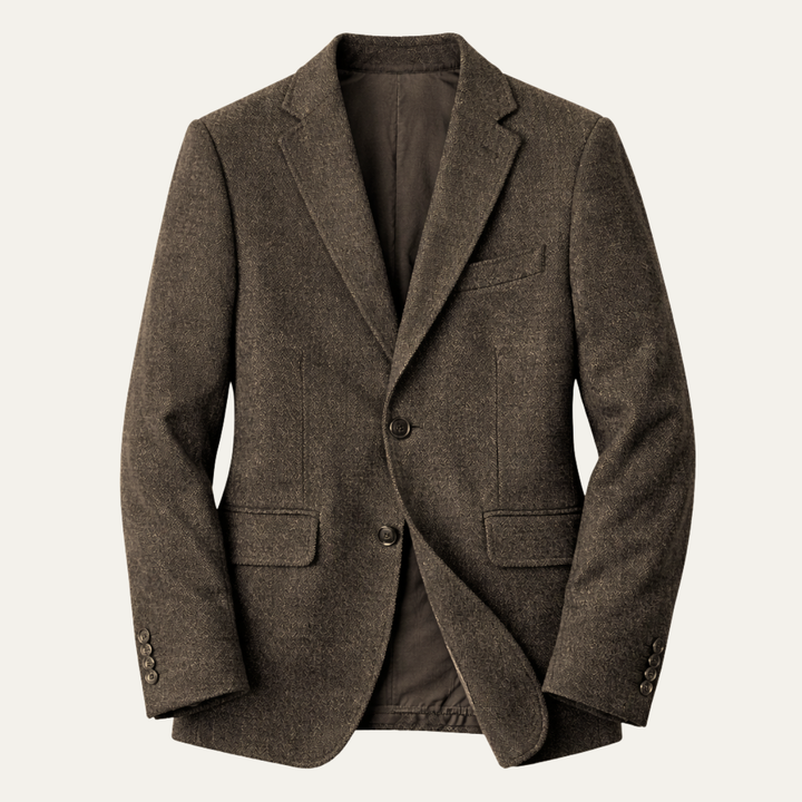 The Fairmont Hill Men’s Retro Tweed Wool Herringbone Casual Blazer