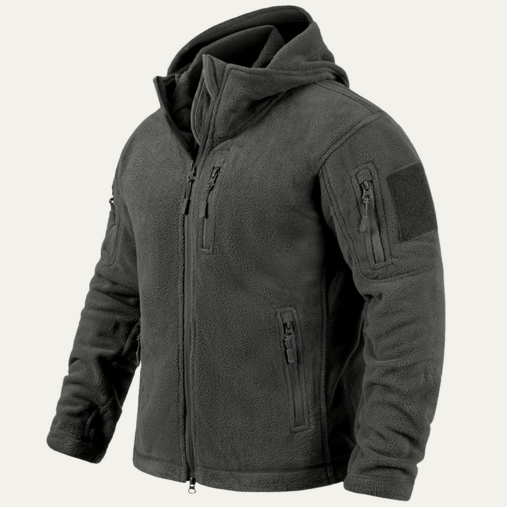 Men's Fleece Jacket Navy Hooded Tactical