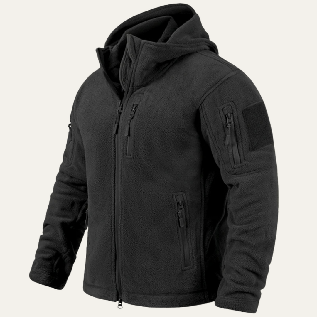 Men's Fleece Jacket Navy Hooded Tactical