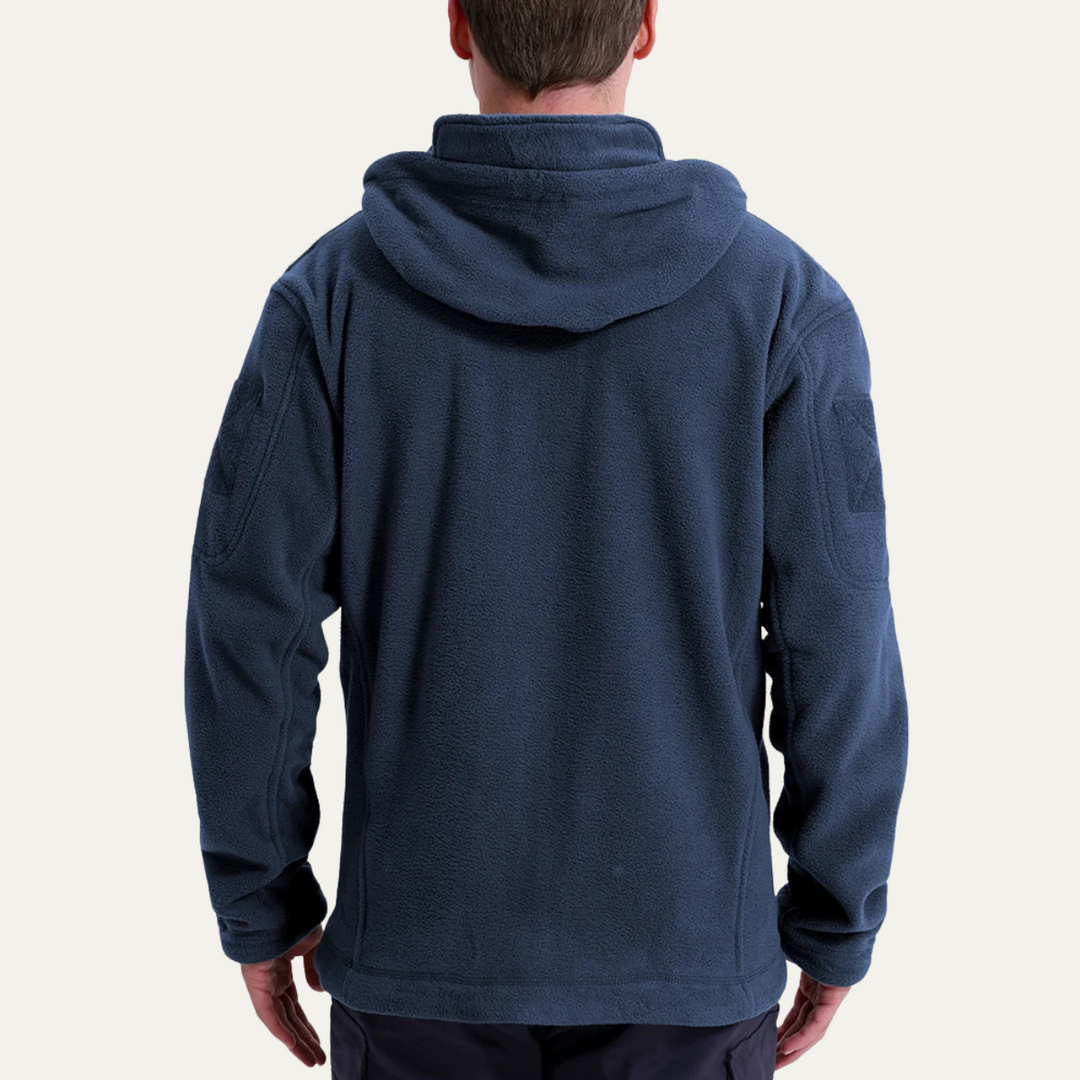 Men's Fleece Jacket Navy Hooded Tactical