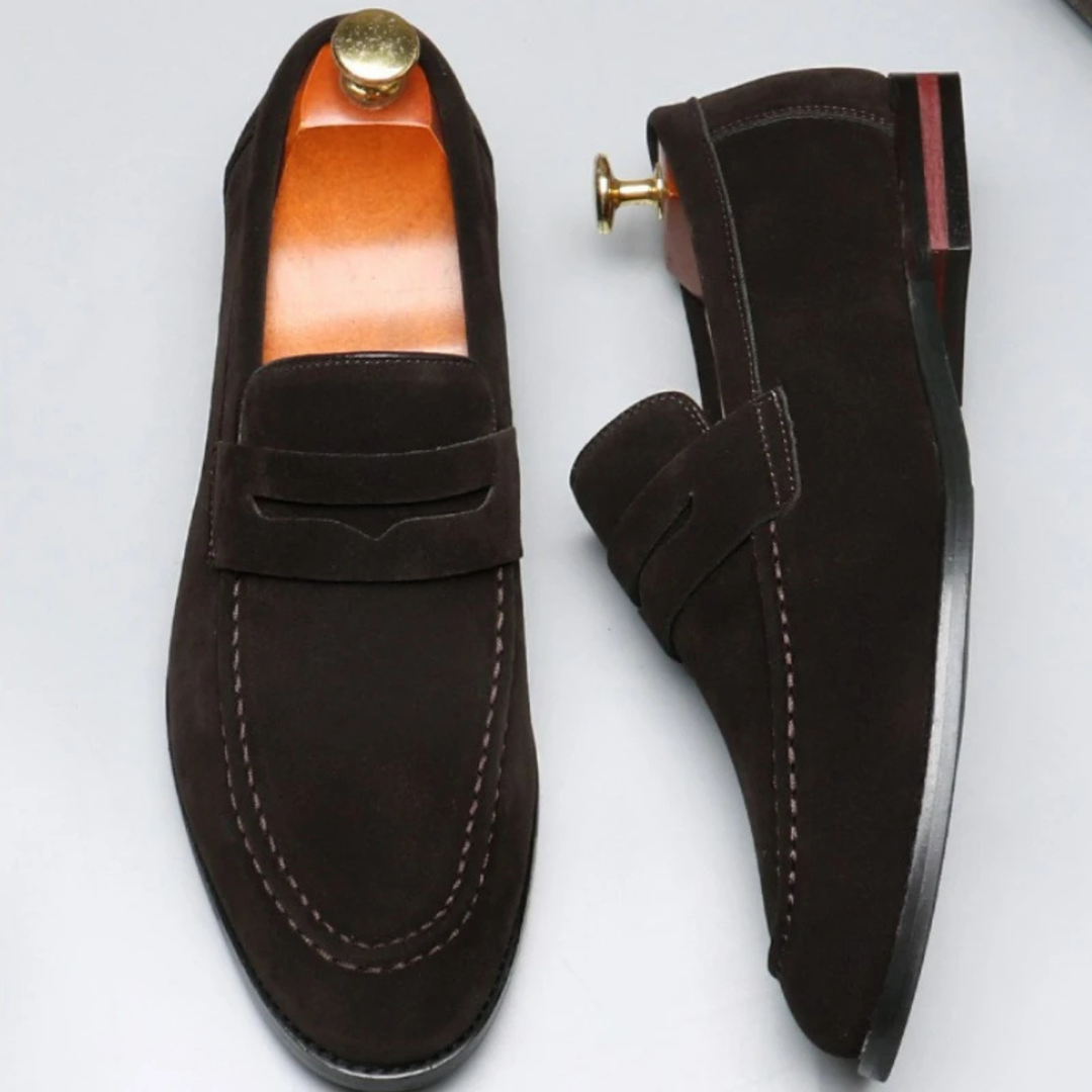 The Belmont Park Men’s Suede Slip On Casual Loafers