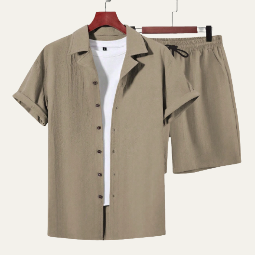 The Stonefield Ridge Men’s Summer Co Ord Set – Shirt & Shorts