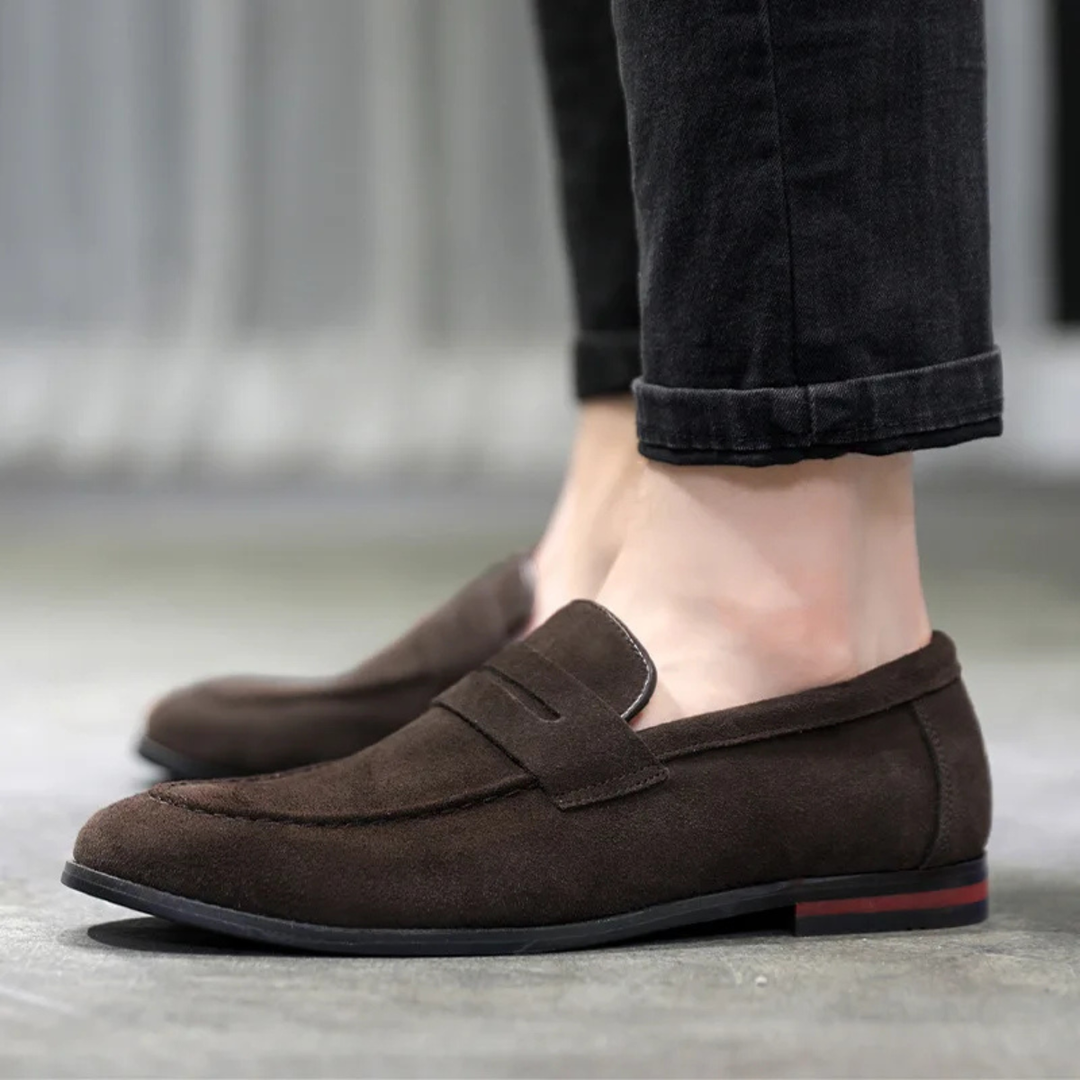 The Belmont Park Men’s Suede Slip On Casual Loafers
