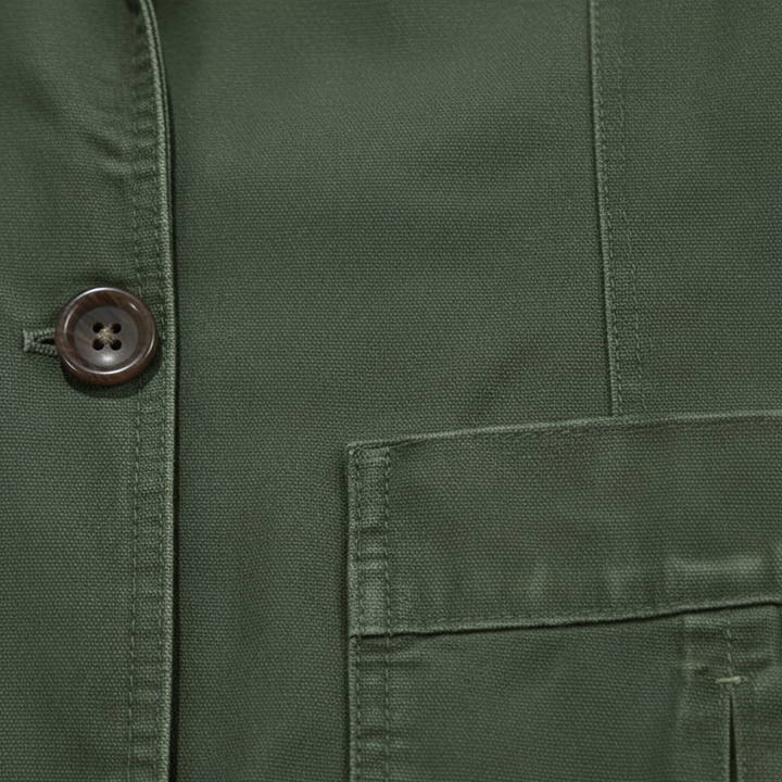Men's Casual Cotton Blazer Olive Green Lined