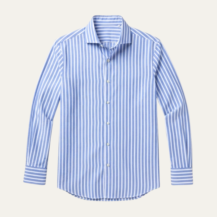 The Asheville Men’s Breathable Smart Fit Striped Linen Shirt