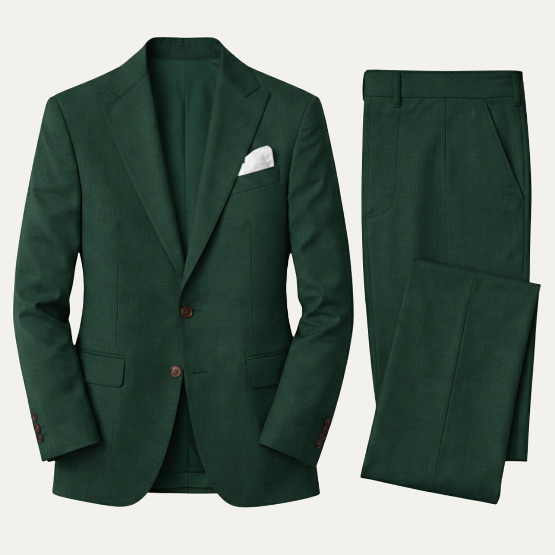 The Geneva Men’s Trendy Linen Suit Set – Blazer & Pants