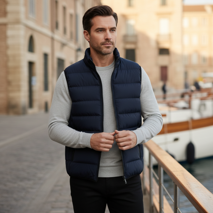 The Chiron Men’s Luxury Puffer Quilted Vest - 2026