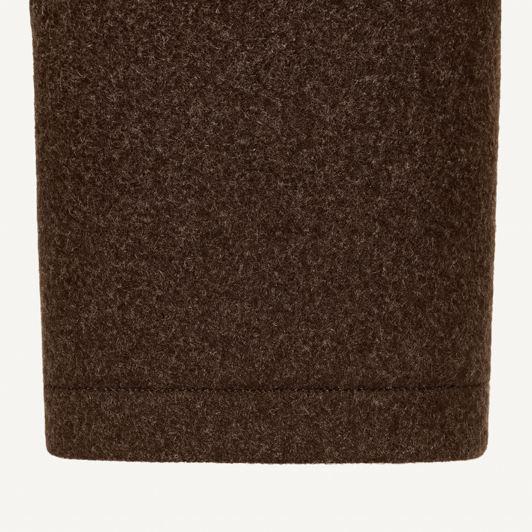 The Aldeburgh Men's Wool Blend Button Up Coat with Warm Lining
