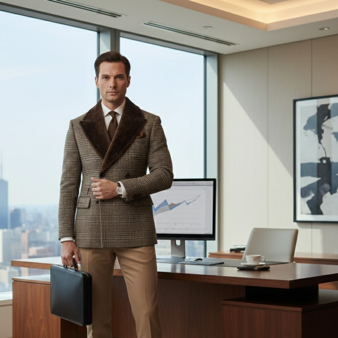 The Deauville Men’s Luxury Double Breasted Business Suit Jacket