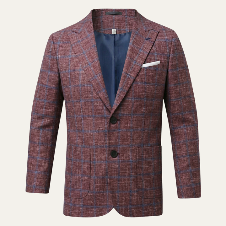 The Willoughby Men’s Classic Tailored Fit Suit Plaid - Wedding Guest Blazer