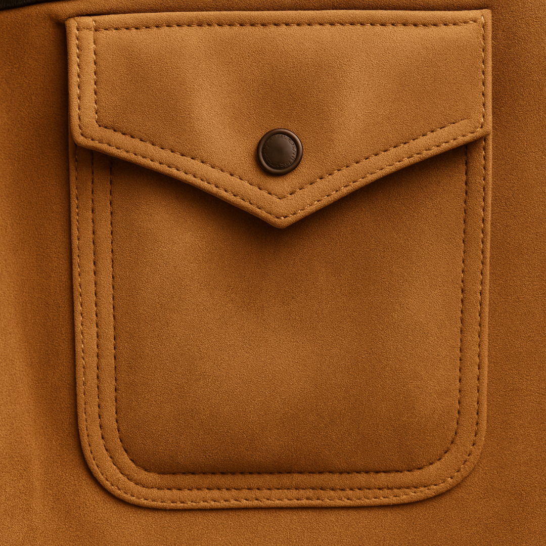The Rhyl Men's Warm Retro Shearling Vest with Pockets
