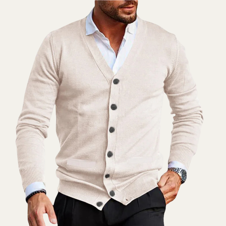 The Prosecco Men’s V Neck Slim Fit Knit Cardigan