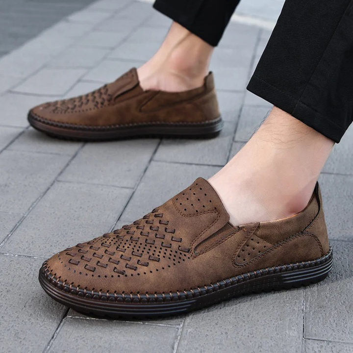 The Silverlake Men's Handmade Leather Slip On Loafers