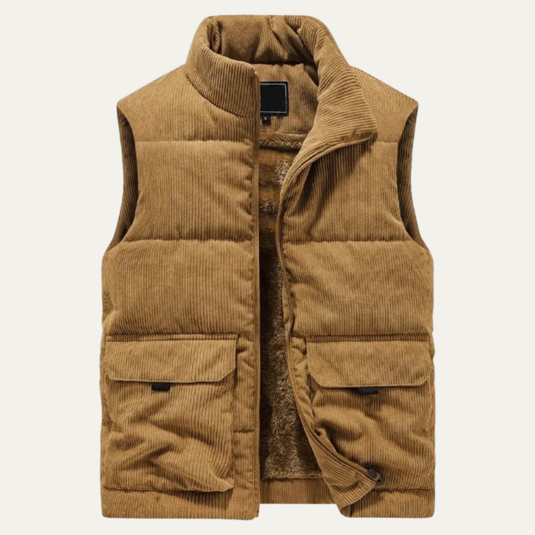 The Penzance Men's Corduroy Lighweight Quilted Vest
