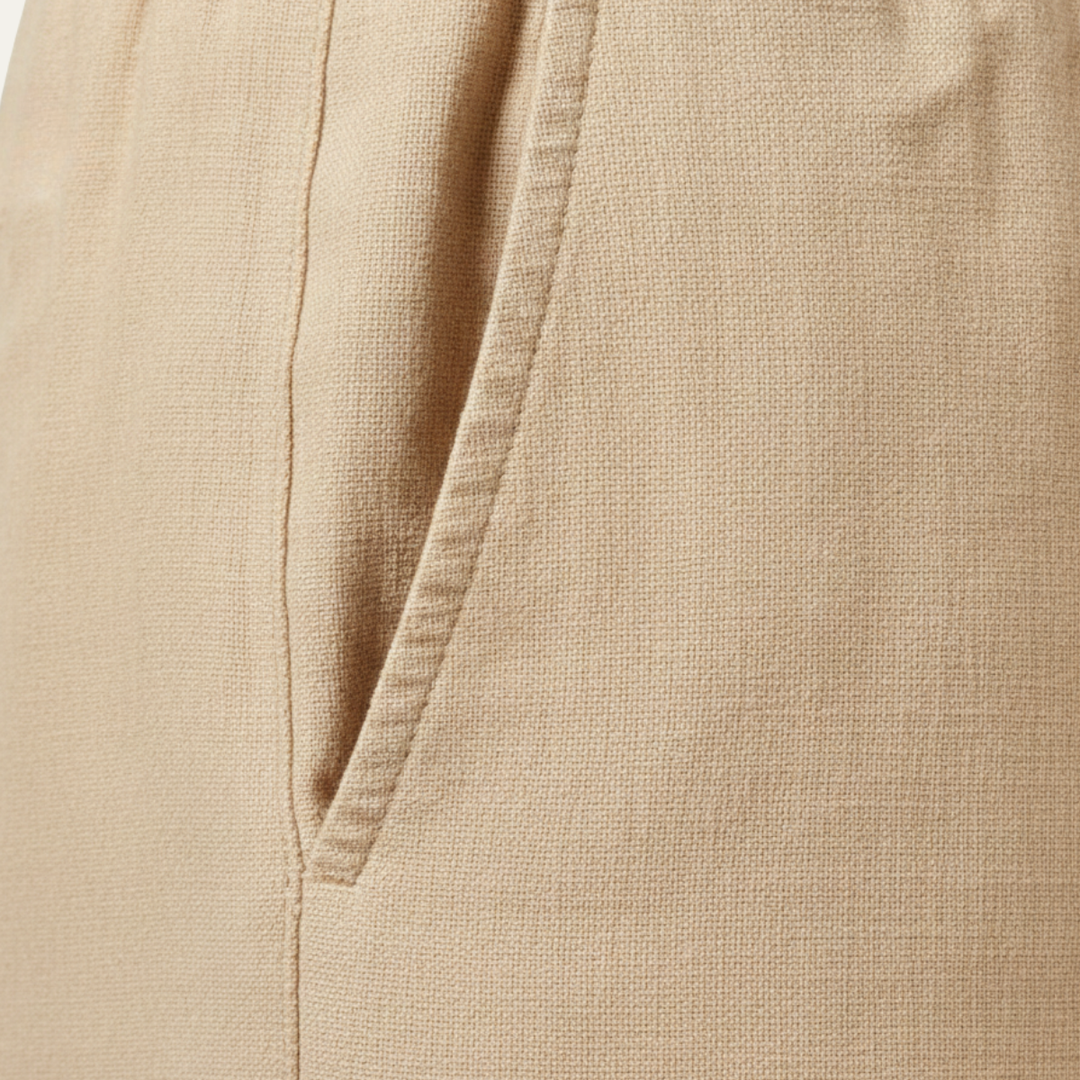 Linen Summer Drawstring Shorts Men