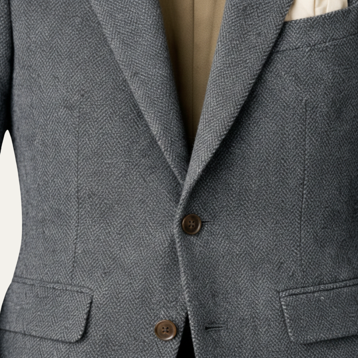 The Normandy Men’s Classic Tailored Single Breasted Blazer Jacket