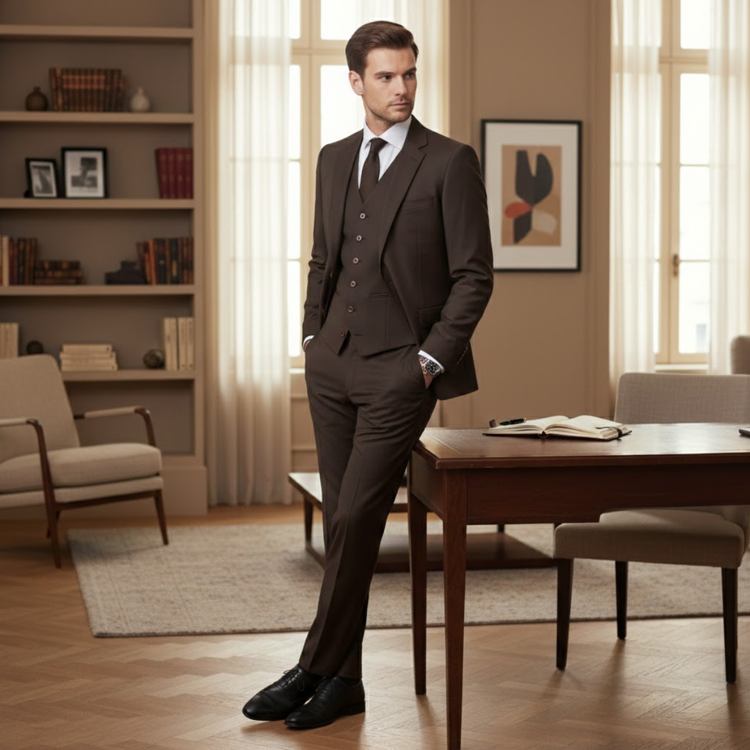 The Grindelwald Men’s Classic Linen 3 Piece Suit – Jacket, Vest & Pants