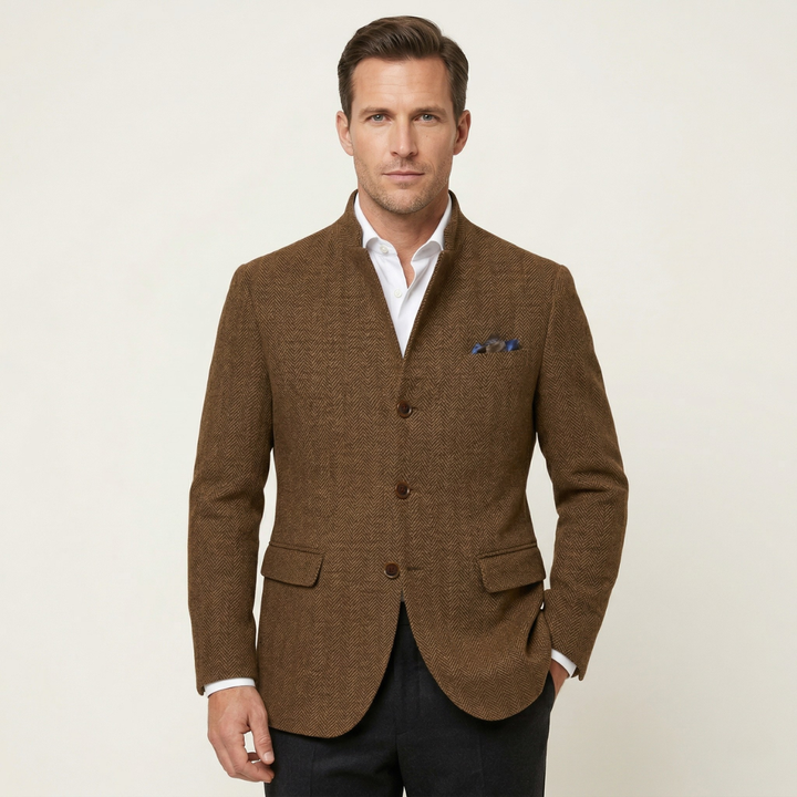 The Thurlestone Men’s Wool Single Breasted Tweed Blazer Jacket