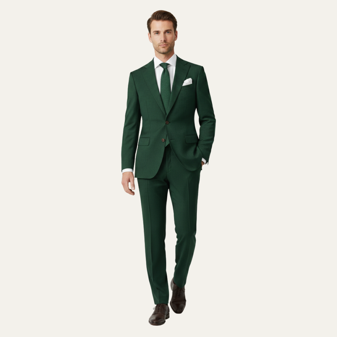 The Geneva Men’s Trendy Linen Suit Set – Blazer & Pants