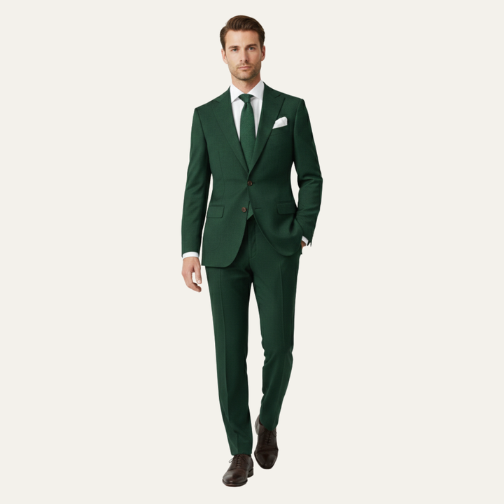 The Geneva Men’s Trendy Linen Suit Set – Blazer & Pants