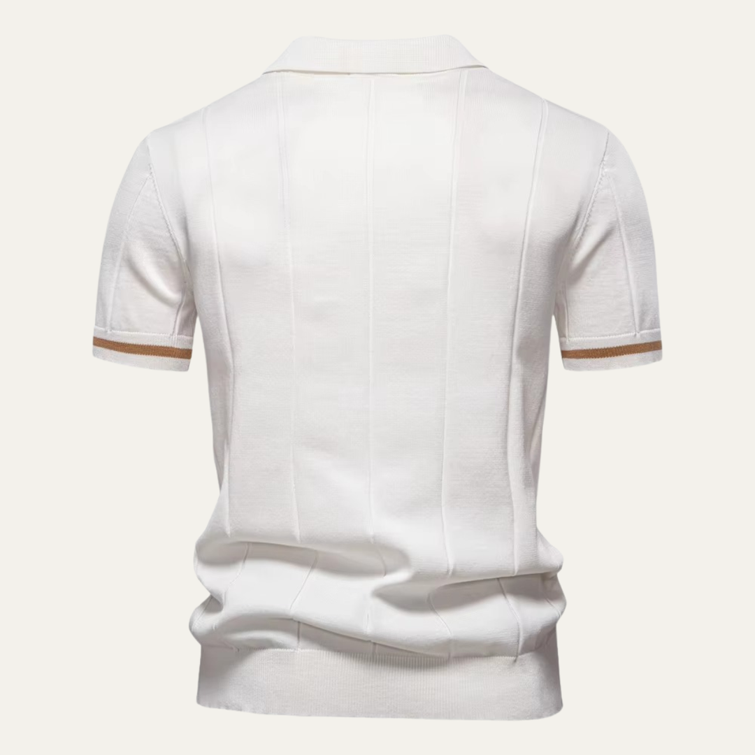 The Ashton Men’s Knit Zip Polo Shirt
