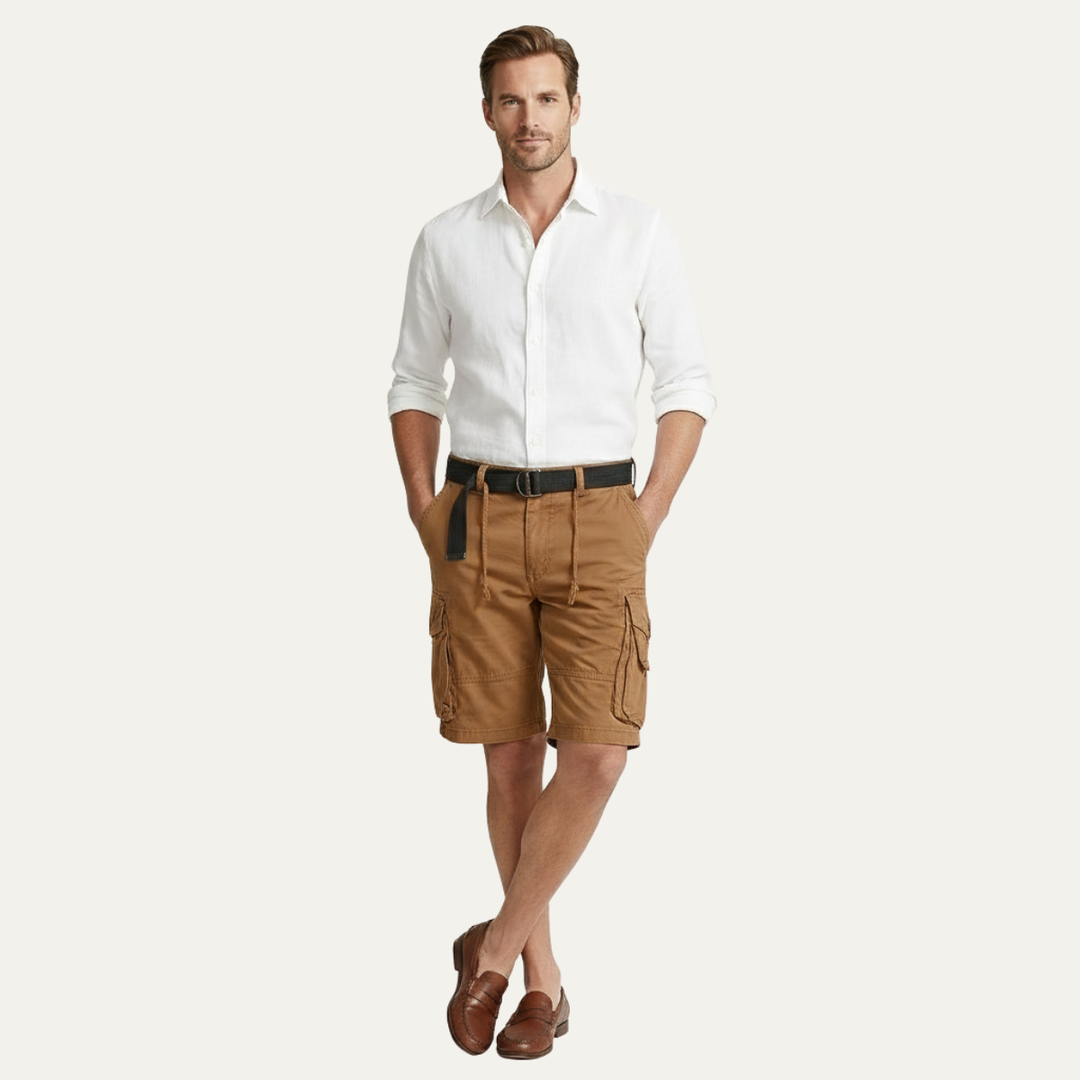 The Whitlock Men’s Casual Utility Cotton Cargo Shorts