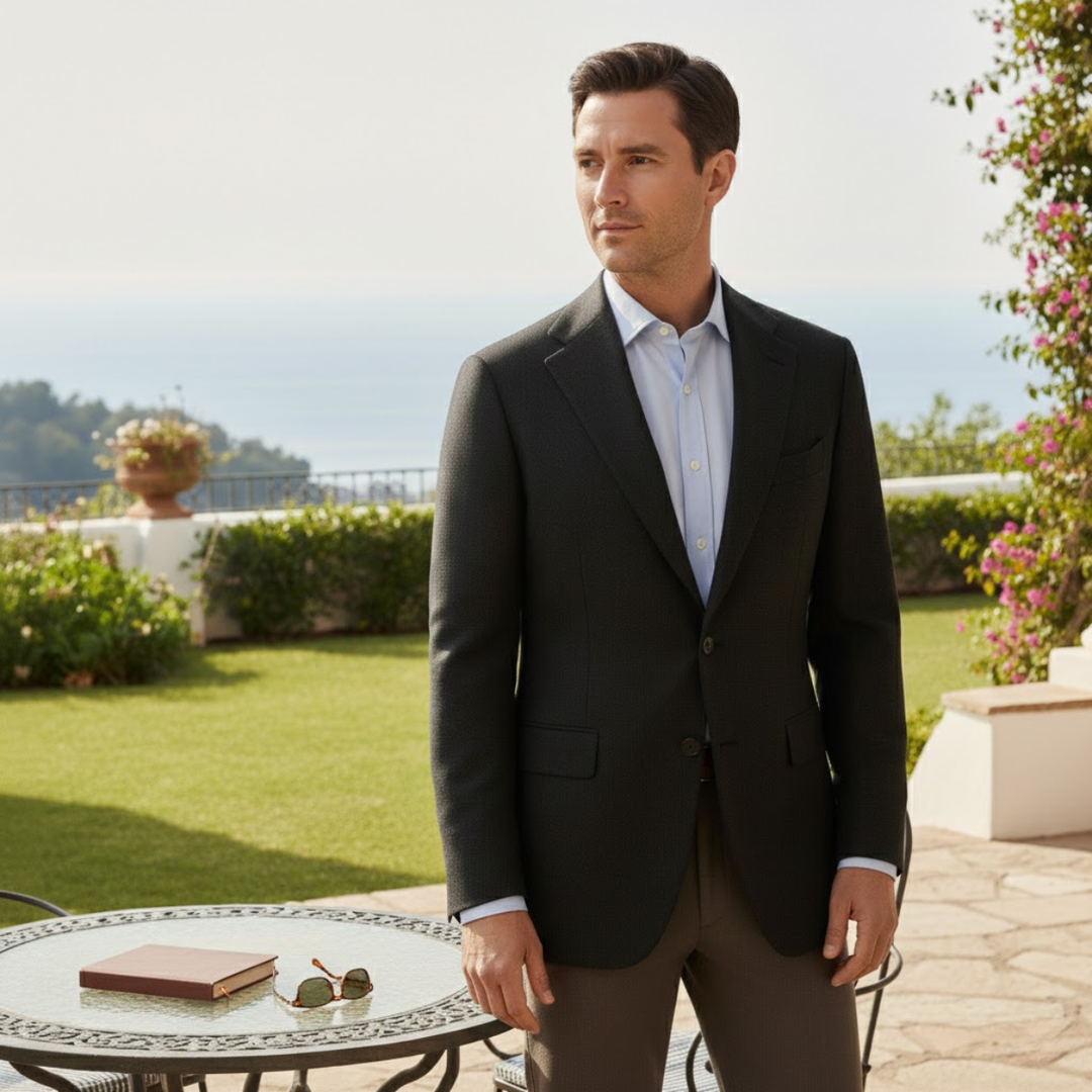 The Normandy Men’s Classic Tailored Single Breasted Blazer Jacket