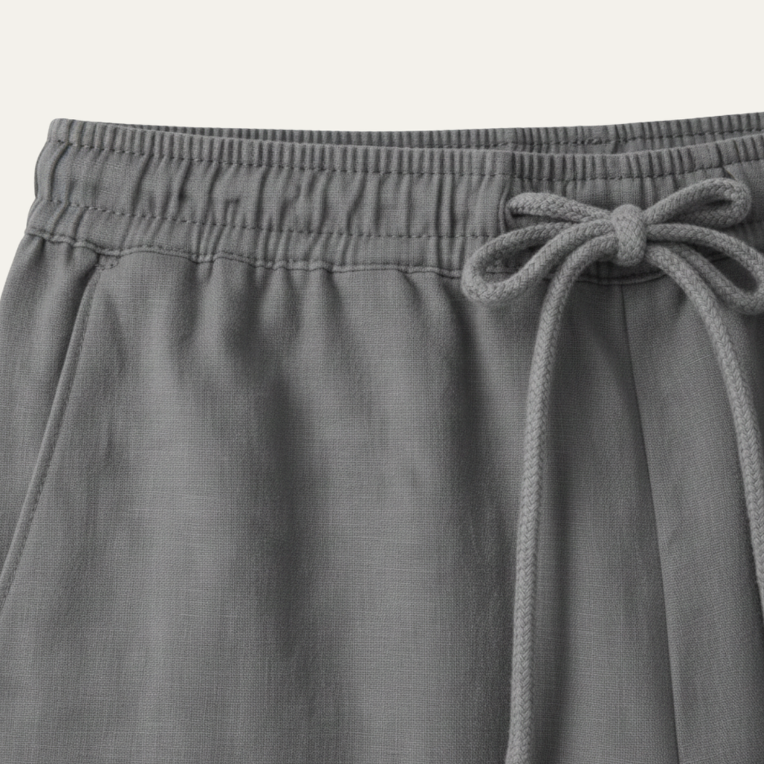 The Cedarbrook Men’s Breathable Relaxed Fit Linen Wide Leg Drawstring Pants