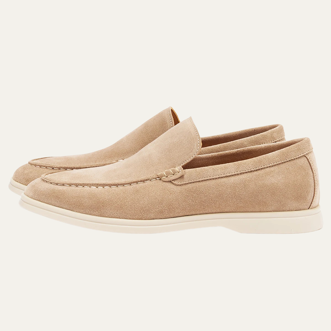 The Meadowgate Men’s Casual Vintage Suede Leather Slip On Loafers - Brown
