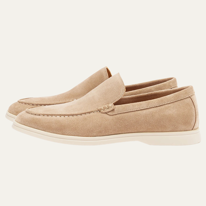 The Meadowgate Men’s Casual Vintage Suede Leather Slip On Loafers - Brown
