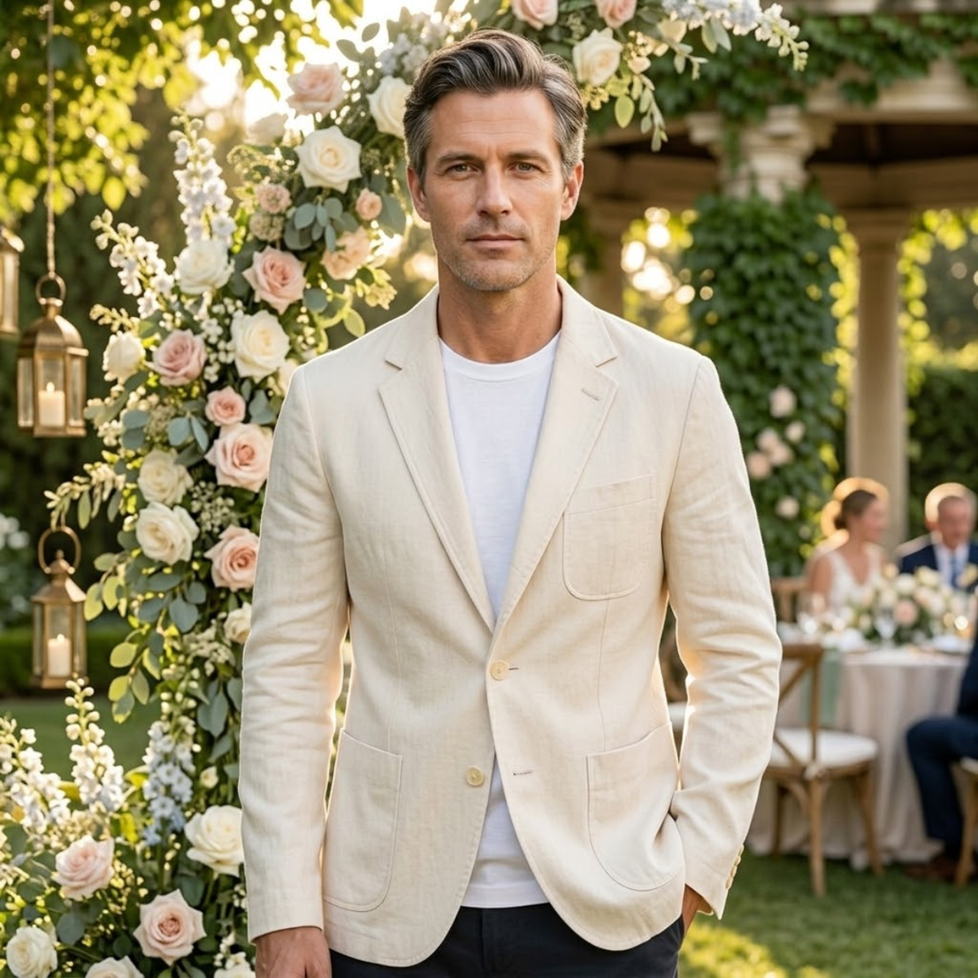 The Venice Linen Summer Blazer - Wedding Guest Men - Formal Occasions