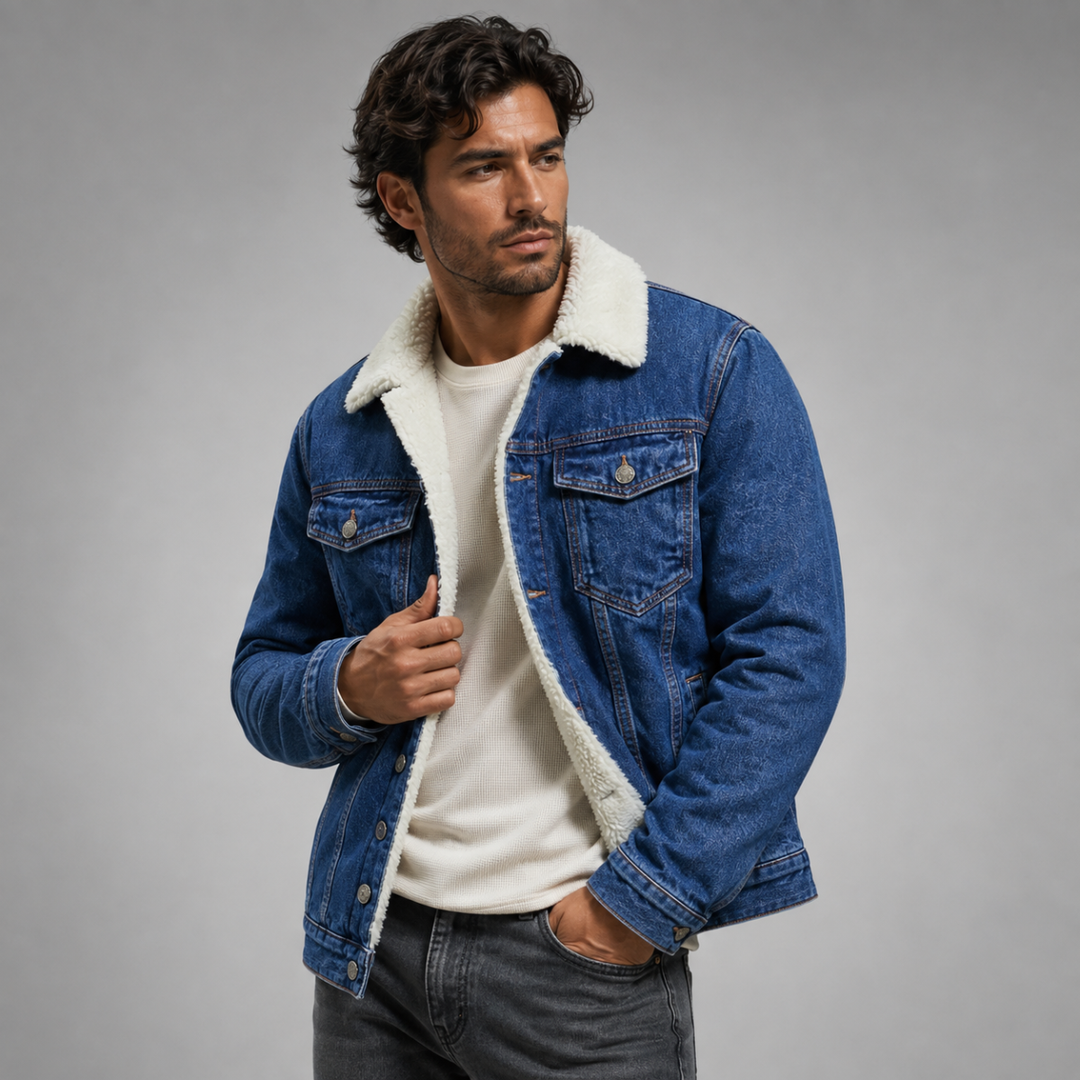 The Kilmarnock Men's Fleece Lined Denim Jacket