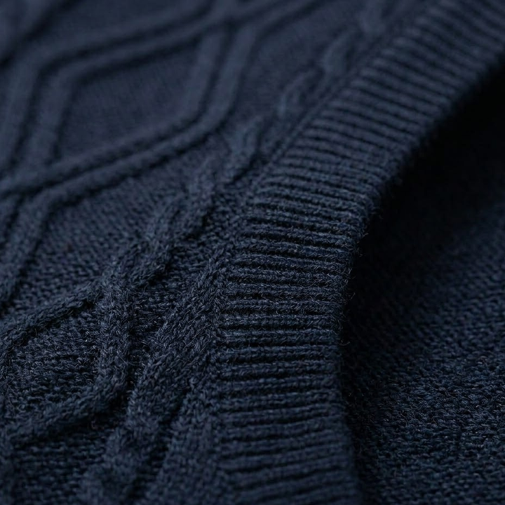 The Canazei Men’s Winter Cable Knitted V Neck Sweater Vest