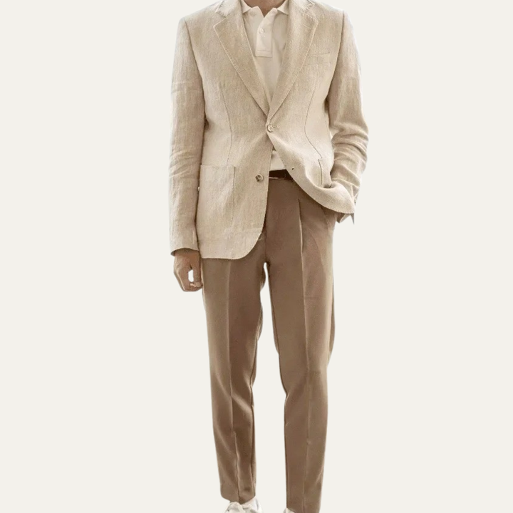 The Harringdale Men's Slim Fit Notch Lapel Single Breasted Blazer