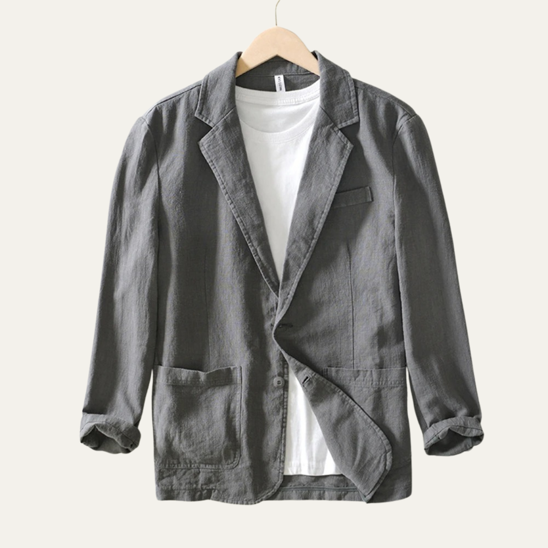 The Lakeshore Men’s Breathable Linen Suit Jacket