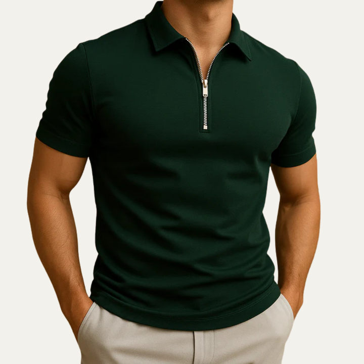 The Palazzolo Men's Short Sleeve Zip Polo