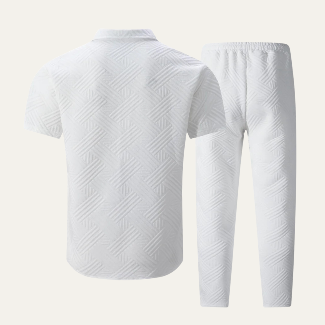 The Rosemont Men’s Shirt & Long Pants Two Piece Casual Set