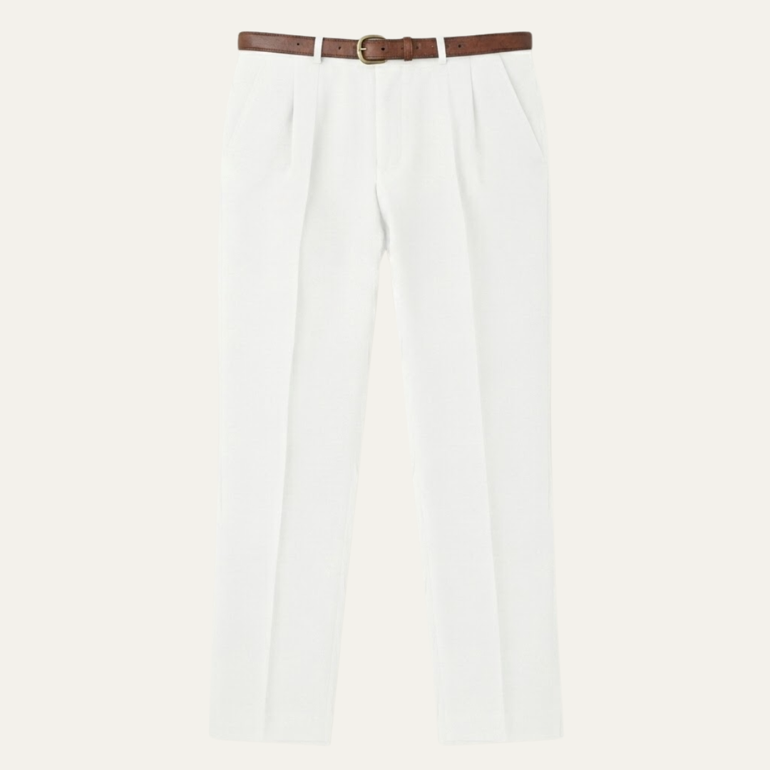 The Brookline Men’s Classic Straight Leg Loose Fit Linen Pants