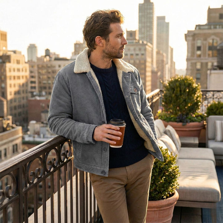 The Eversley Men's Corduroy Warm Winter Jacket