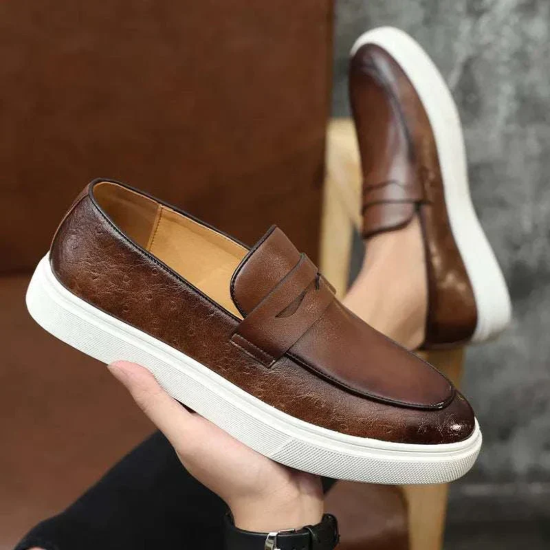 The Arezzo Men’s Leather Loafer Sneaker